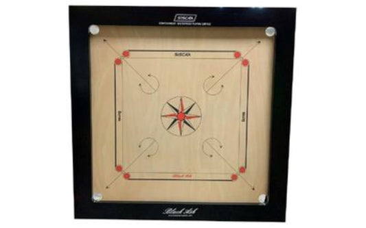 Tournament Carrom Board | Indian Birchwood | 41 x 41 Inches | 6mm | SISCAA | Black Ash Sports