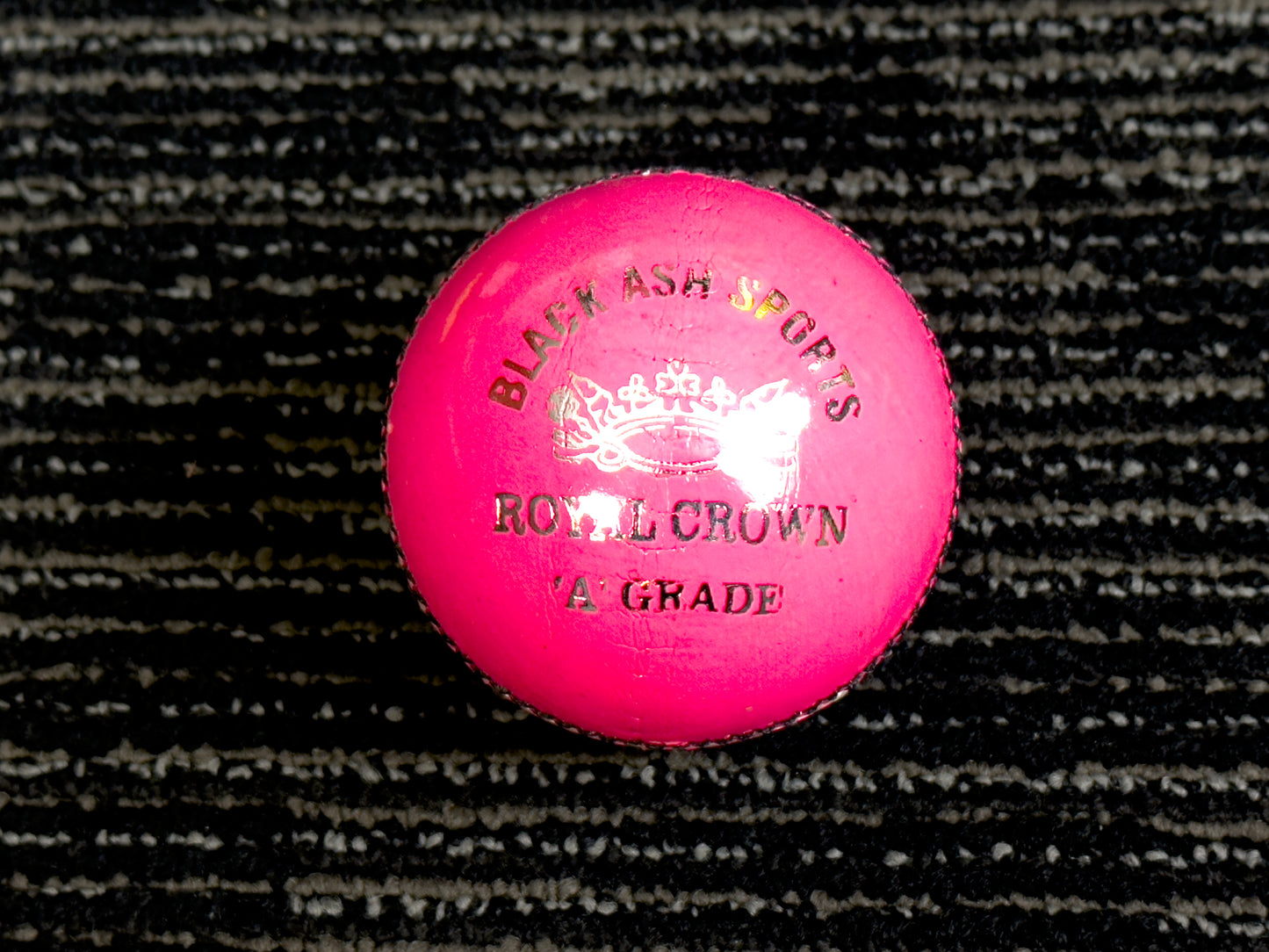 Black Ash Royal Crown Pack of 6 Pink Cricket Leather Balls 156 grams