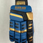 Blue/Gold Cricket Batting Gloves by Black Ash - Free Shipping