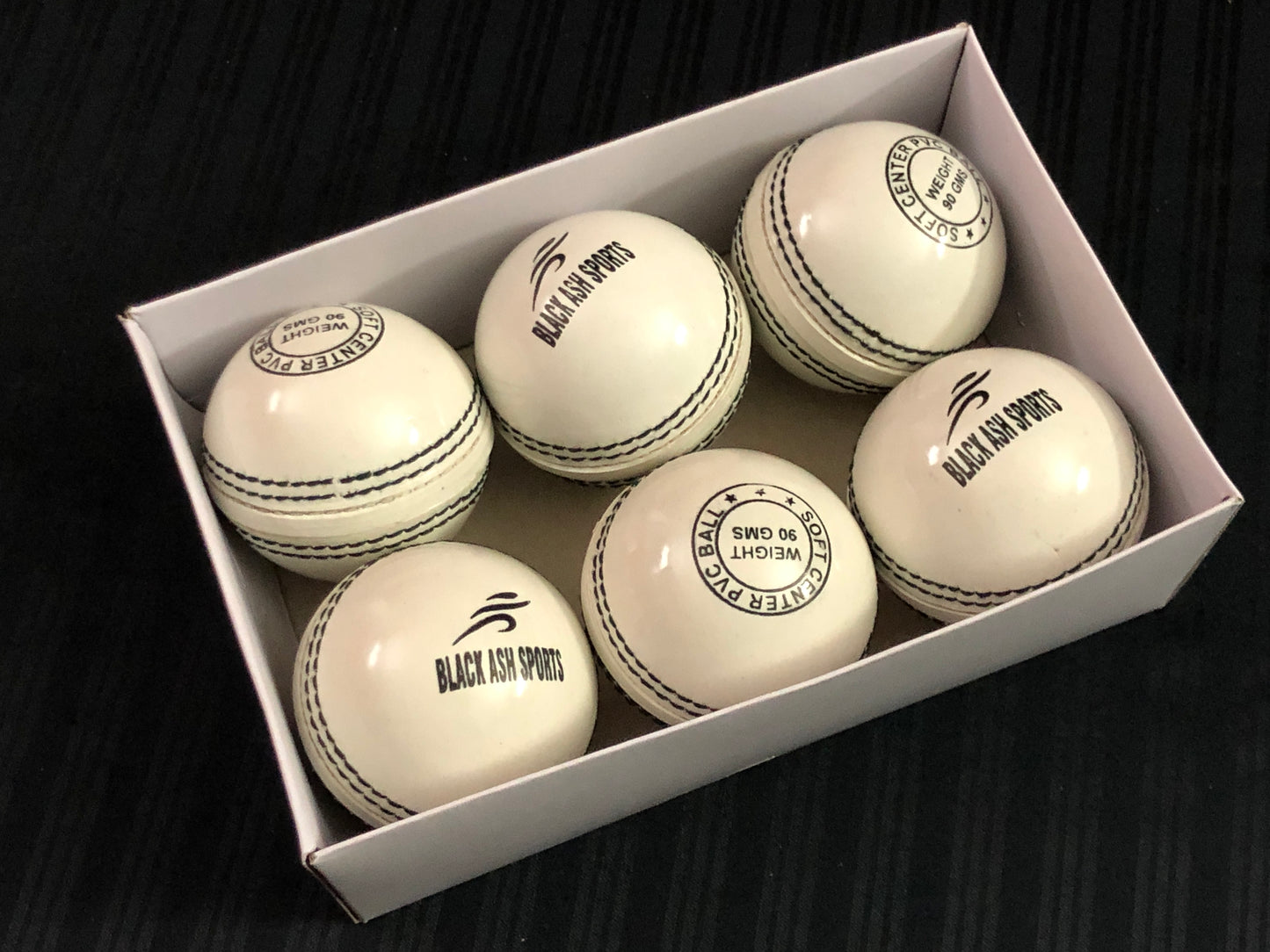 PVC Soft Cricket Training Balls | Pack of 6 | white Color | 90 gms