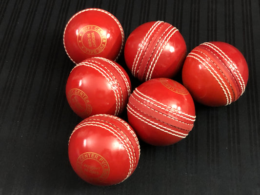 PVC Soft Cricket Training Balls | Pack of 6 | Red Color | 90 gms